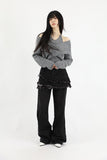 Tiered Layered Unique Jeans