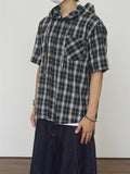 Shearling Check Hood Shirt