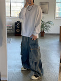 Wave Washed Balloon Cargo Denim