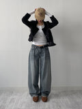 105 Low Wide Denim Pants