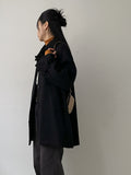 Flared Raglan Wool Half-Coat