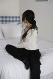 Dot pleats layer pants