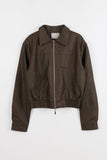 Humming Crop Leather Jacket