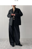 Della Leather Single Loose Fit Jacket