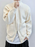 Cashlike full knit zip-up