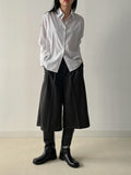 [Winter ver.] Falling Two Tuck Bermuda Slacks