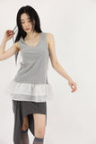 Frill layered sleeveless top