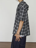 Shearling Check Hood Shirt