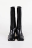 Studded flat long boots