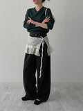 Frill Layered Wrap Skirt