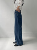 519 Deep Blue High Waist Wide Denim
