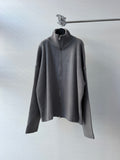 Two-way High-neck Zip-up Knit
