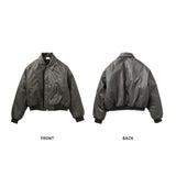 Curve Incision Crop Leather Padding