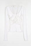 Bibi halter shirring tee
