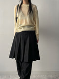 Wool Pleated Midi Skirt