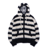 Terrier Angora Wing Hood Zip-Up