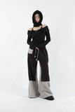 Picky color matching fleece pants