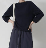 Plum Round Whole Garment Knit
