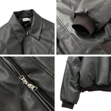 Curve Incision Crop Leather Padding