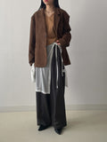 [unisex] Dart Suede Single Overfit Jacket