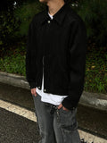 Simple Mood Suede Zip-Up Jacket