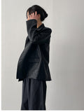 Della Leather Single Loose Fit Jacket