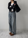 105 Low Wide Denim Pants