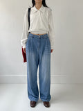 Moz Big Collar Wrap Blouse