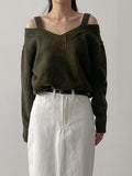 Love Strap Off Shoulder Knit