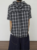 Shearling Check Hood Shirt