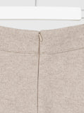 Brush wrap style flare long skirt