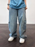 Reverse Cargo Denim Pants (denim&nylon)