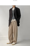 Shes Stripe Two-Tuck Wide Slacks