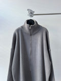 Two-way High-neck Zip-up Knit