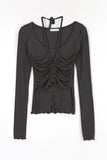 Bibi halter shirring tee
