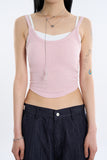 Laia wide binding cropped sleeveless top