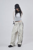 Dirty wall banding track pants