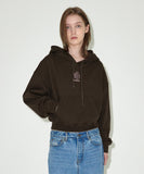 MGD SERIF LOGO CROP HOODIE