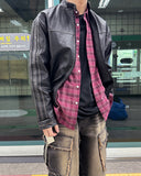 track leather jacket
