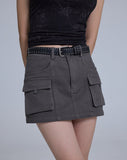 Turns Belt Mini Skirt