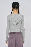 Hazel hooded crop long sleeve