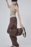 Subtle side pin-tuck carpenter pants