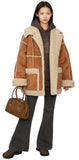 Marking shearling short coat