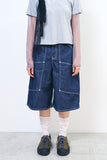 Tomboy non-fade indigo denim shorts