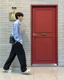 Velcro belt wide slacks