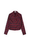 Lupine Check Crop Shirt