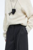 Flood pintuck brushed trousers