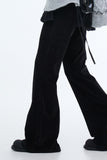 Flon velvet flare brushed lounge pants