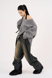 Raven wool ribbed crop knit