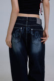 Devil Washing Wide Jeans